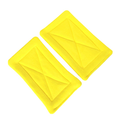 Pair of Absorbent Yellow Fleece Pee Pads For Guinea Pig